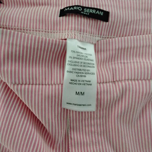 MARIO SERRANI ITALY PINK / WHITE PULL ON PANTS - SIZE M - Picture 5 of 7